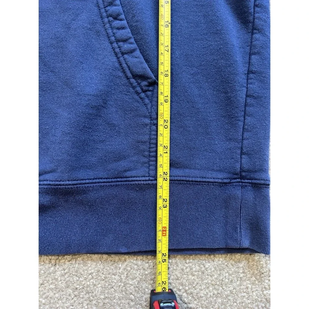 The North Face Hoodie Men Large Navy Blue Fleece Half Dome Pullover Sweatshirt
